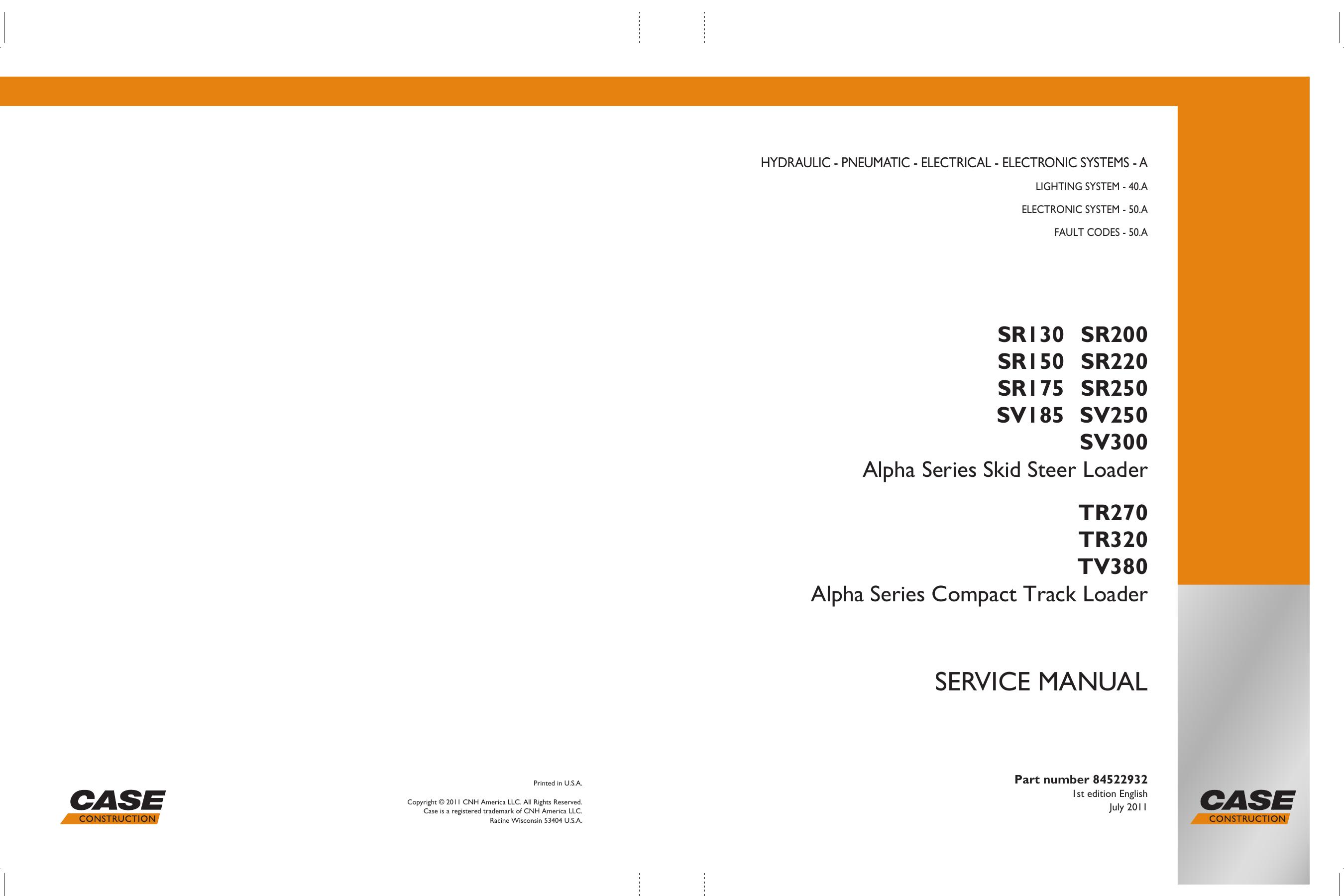 SR130,150,175,200,220,250,SV185,250,300-Hydraulic,Pneumatic, SERVICE MANUAL